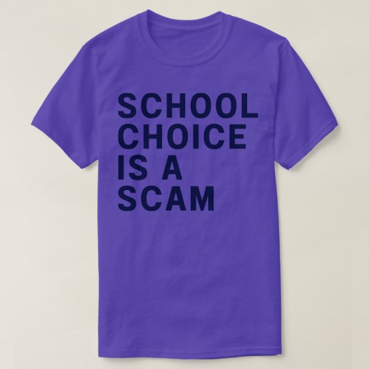 schoolkeuze is bedrog t-shirt (Design voorkant)