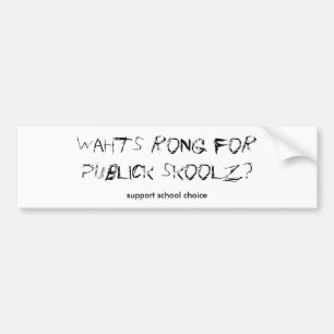 Schoolkeuze ondersteunen bumpersticker