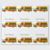 Schoolkinderen met speciale kerstdagen cadeaupapier (Vlak)