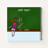 Schoolkinderen schoolbord notitieboek (Achterkant)