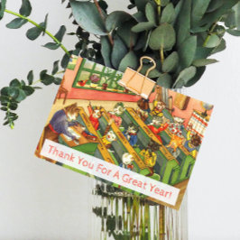 Schoolklasse met kittens Leerlingenkaart Bedankkaart