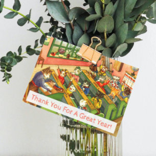 Schoolklasse met kittens Leerlingenkaart Bedankkaart