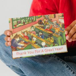 Schoolklasse met kittens Leerlingenkaart Briefkaart