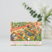 Schoolklasse met kittens Leerlingenkaart Briefkaart (Staand voorkant)