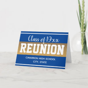 Schoolklasse Reunion Save the Date Blue Card Kaart