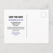 Schoolklasse reunion Save the Date Paars Aankondigingskaart (Achterkant)