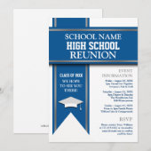 Schoolkleuren - Aangepaste kleerklasse reünie Kaart (Voorkant / Achterkant)