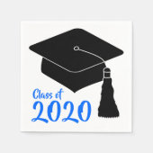 Schoolkleuren blauw jaar servet (Voorkant)