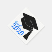 Schoolkleuren blauw jaar servet (Hoek)