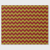Schoolkleuren Chevron Gift Wrap-Maroon en Gold Cadeaupapier (Vlak)