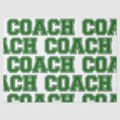 Schoolkleuren COACH Varsity Letters-Green-White Tissuepapier (Voorkant)