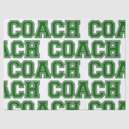 Schoolkleuren COACH Varsity Letters-Green-White Tissuepapier
