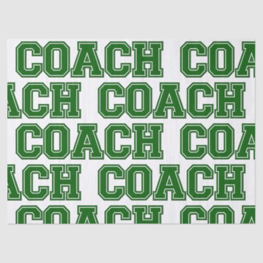 Schoolkleuren COACH Varsity Letters-Green-White Tissuepapier (Voorkant)