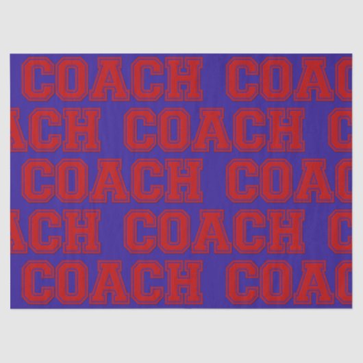 Schoolkleuren COACH Varsity Letters-Red en Blue Tissuepapier (Voorkant)
