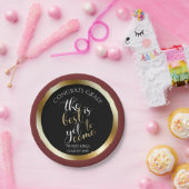 Schoolkleuren Het beste moet nog komen Afstudeerde Papieren Bordje (Feest)