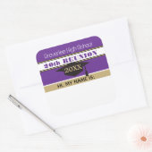 Schoolkleuren! Naam klasse reünie tag Sticker (Envelop)