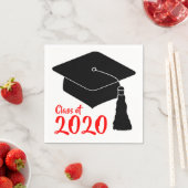 Schoolkleuren, rood schooljaar servet (Insitu)