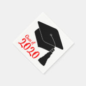 Schoolkleuren, rood schooljaar servet (Hoek)