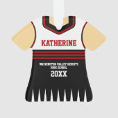 Schoolkleuren - Speciaal Cheerleader Uniform Ornament (achterkant)