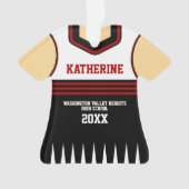 Schoolkleuren - Speciaal Cheerleader Uniform Ornament (voorkant)