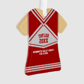 Schoolkleuren - Speciaal Cheerleader Uniform Ornament (voorkant)