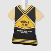 Schoolkleuren - Speciaal Cheerleader Uniform Ornament (voorkant)