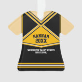 Schoolkleuren - Speciaal Cheerleader Uniform Ornament (voorkant)