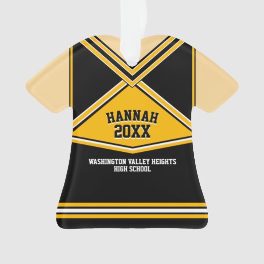 Schoolkleuren - Speciaal Cheerleader Uniform Ornament (voorkant)