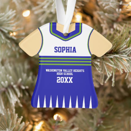 Schoolkleuren - Speciaal Cheerleader Uniform Ornament (Boom)