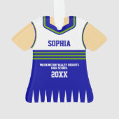 Schoolkleuren - Speciaal Cheerleader Uniform Ornament (achterkant)