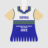 Schoolkleuren - Speciaal Cheerleader Uniform Ornament (voorkant)