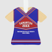 Schoolkleuren - Speciaal Cheerleader Uniform Ornament (achterkant)
