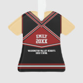 Schoolkleuren - Speciaal Cheerleader Uniform Ornament (voorkant)
