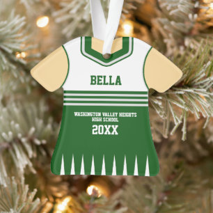 Schoolkleuren - Speciaal Cheerleader Uniform Ornament