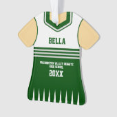 Schoolkleuren - Speciaal Cheerleader Uniform Ornament (voorkant)