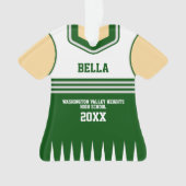 Schoolkleuren - Speciaal Cheerleader Uniform Ornament (voorkant)