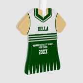 Schoolkleuren - Speciaal Cheerleader Uniform Ornament (voorkant)