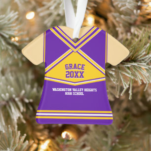 Schoolkleuren - Speciaal Cheerleader Uniform Ornament
