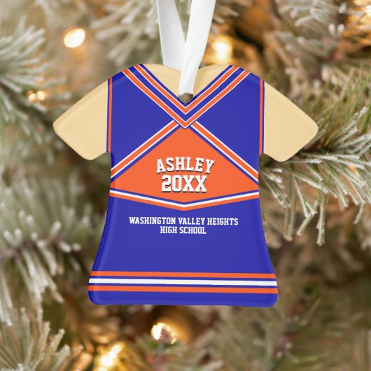 Schoolkleuren - Speciaal Cheerleader Uniform Ornament (Boom)