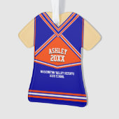 Schoolkleuren - Speciaal Cheerleader Uniform Ornament (voorkant)