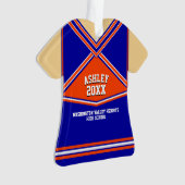 Schoolkleuren - Speciaal Cheerleader Uniform Ornament (voorkant)