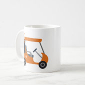 Schoolkleuren - Verbrande Oranje golfkar Koffiemok (Voorkant links)