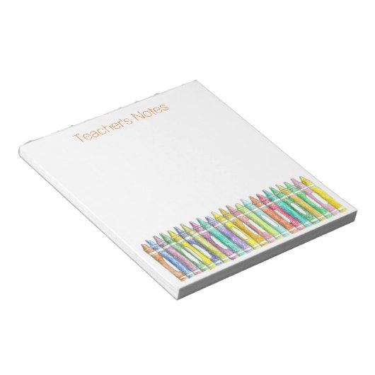 Schoolkleurkrayons Notities van de leraar Notitieblok (Schuin)