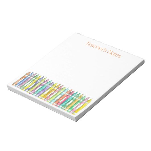 Schoolkleurkrayons Notities van de leraar Notitieblok (Linkerzijde)