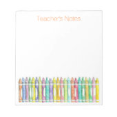 Schoolkleurkrayons Notities van de leraar Notitieblok (Voorkant)