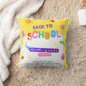 Schoolklok voor kinderen voor het nieuwe schooljaa kussen (Deken)