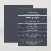 Schoolkrijtbord Casual Trouw Uitnodiging (Voorkant / Achterkant)