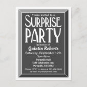 Schoolkunst Deco Beveled Birthday Surprise Party Uitnodiging Briefkaart (Voorkant)