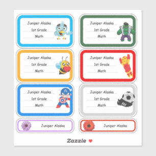 Schoollabel vinyl, personaliseer je. sticker