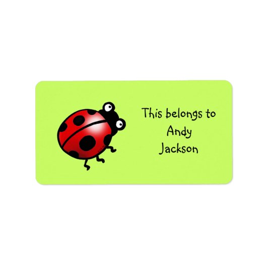Schoollabels ( lieveheersbeestje ) etiket (Voorkant)